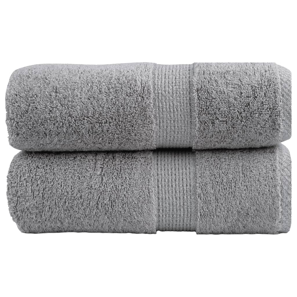 Premium-vieraspyyhkeet SOLUND 2 kpl harmaa 30x50 cm 600 gsm