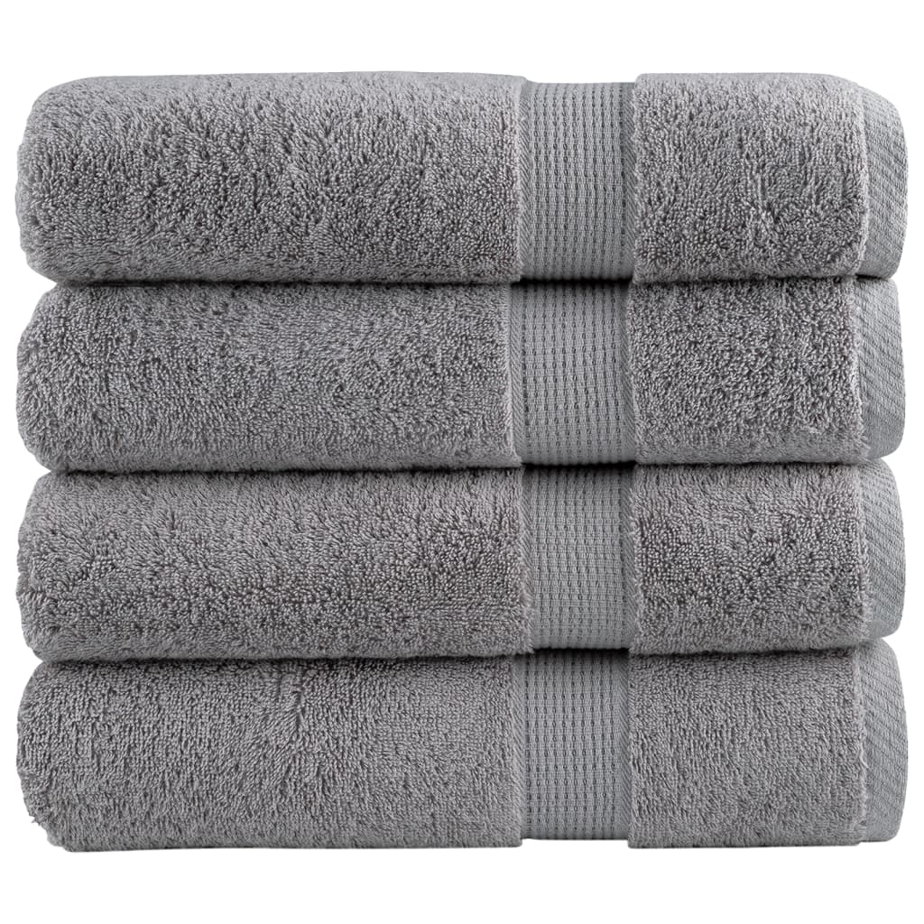 Premium-käsipyyhkeet SOLUND 4 kpl harmaa 50x100 cm 600 gsm
