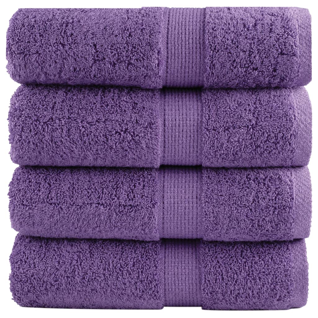 Premium-vieraspyyhkeet SOLUND 4 kpl violetti 30x50 cm 600 gsm