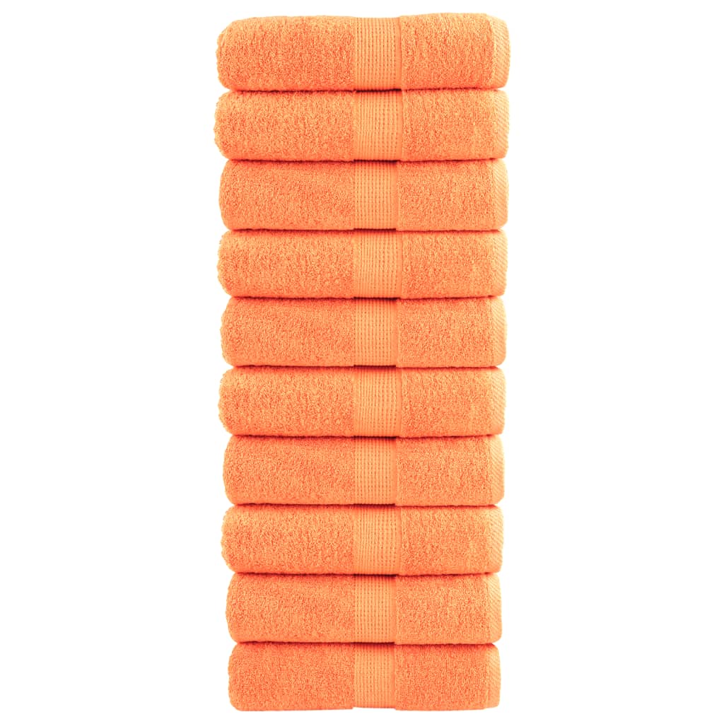 Premium-vieraspyyhkeet SOLUND 10 kpl oranssi 30x50 cm 600 gsm