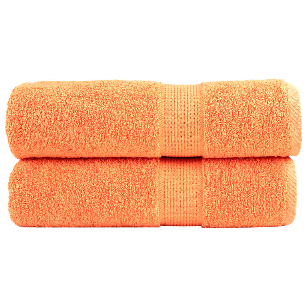 Premium suihkupyyhkeet SOLUND 2 kpl Oranssi 70x140 cm 600 gsm