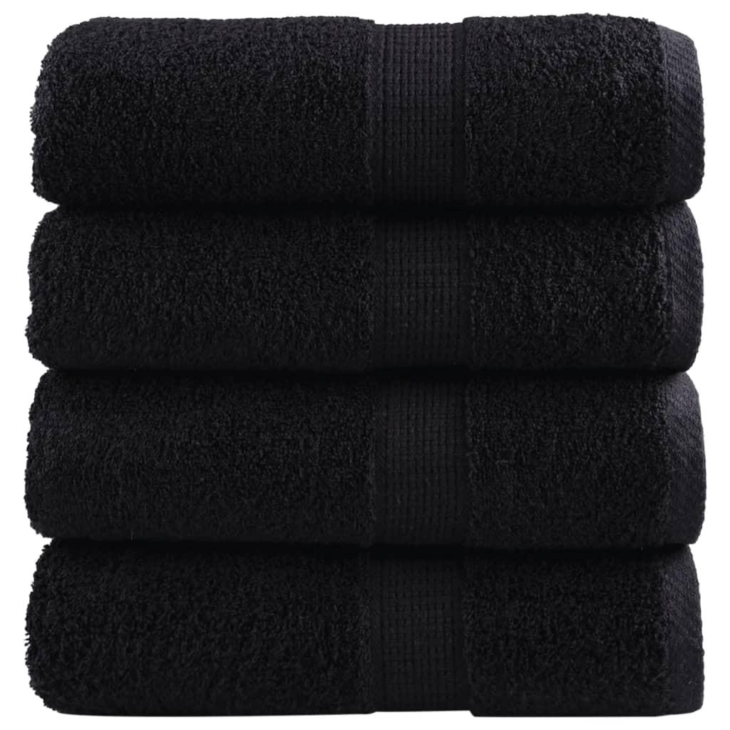 Premium-pesupyyhkeet SOLUND 4 kpl musta 30x30 cm 600 gsm