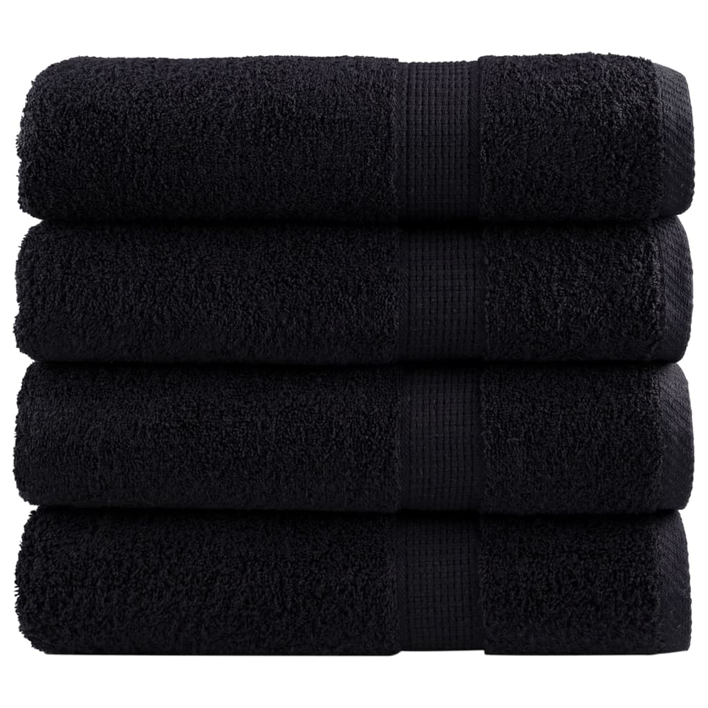 Premium-käsipyyhkeet SOLUND 4 kpl musta 50x100 cm 600 gsm
