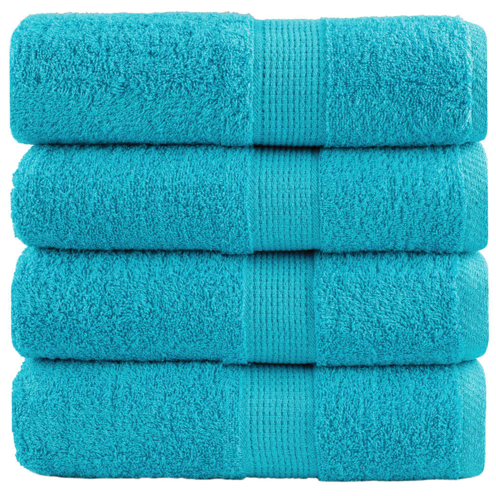 Premium-pesupyyhkeet SOLUND 4 kpl turkoosi 30x30 cm 600 gsm