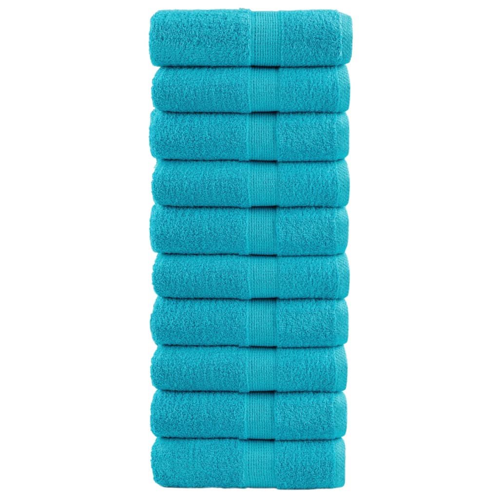 Premium-pesupyyhkeet SOLUND 10 kpl turkoosi 30x30 cm 600 gsm