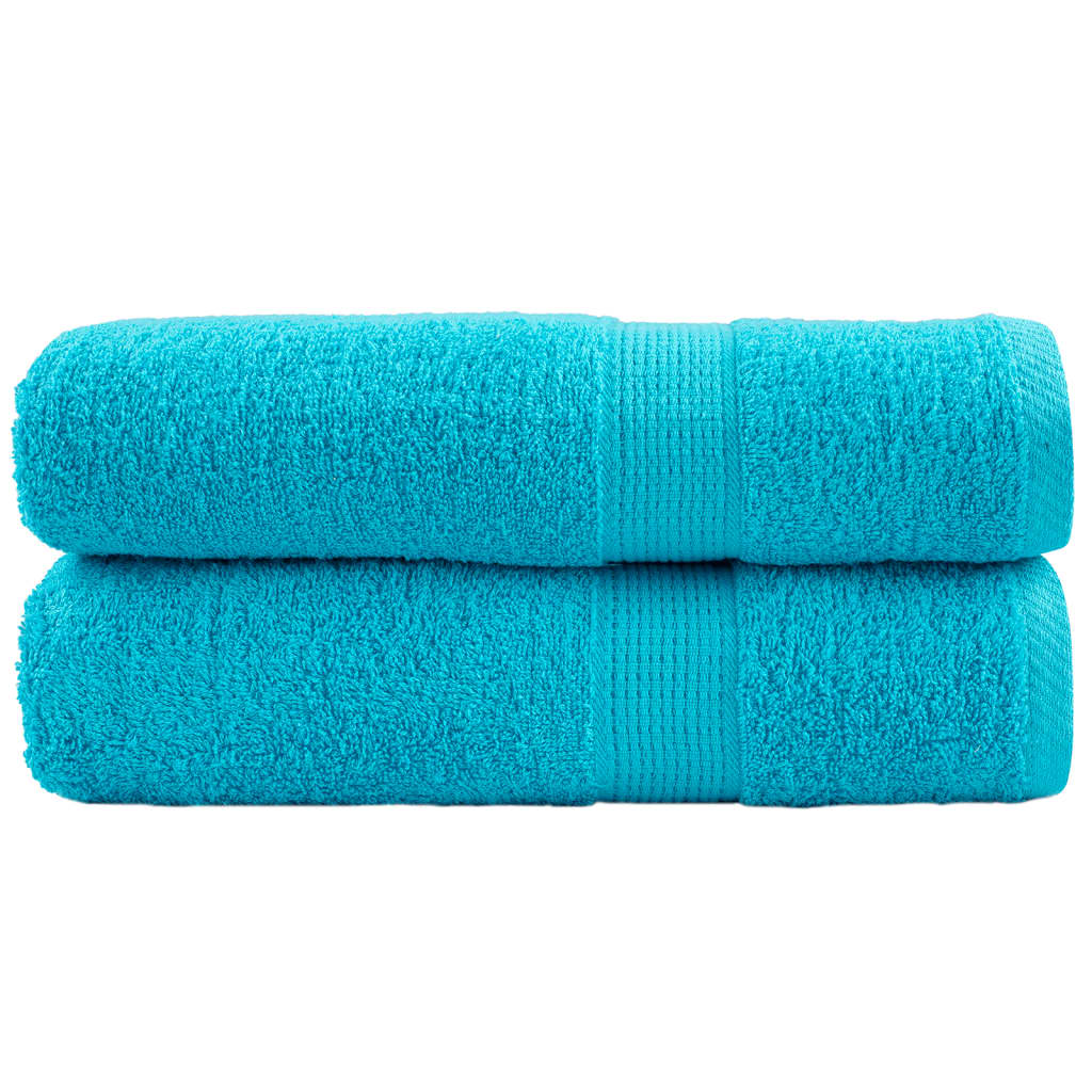 Premium-käsipyyhkeet SOLUND 2 kpl turkoosi 50x100 cm 600 gsm