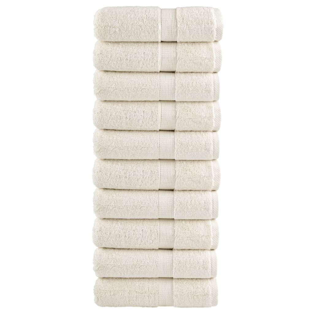 Premium-pesupyyhkeet SOLUND 10 kpl kermanvärinen 30x30 cm 600 gsm