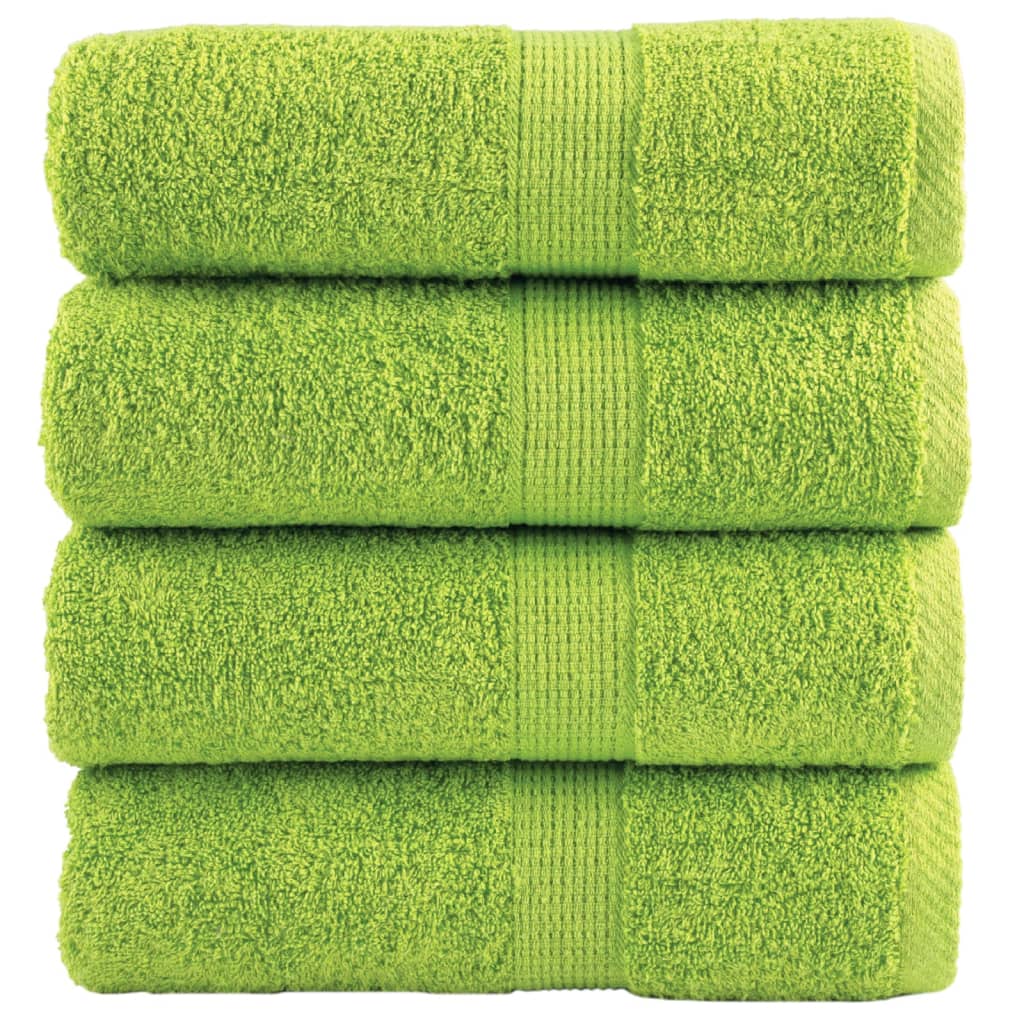 Premium-pesupyyhkeet SOLUND 4 kpl omenanvihreä 30x30 cm 600 gsm