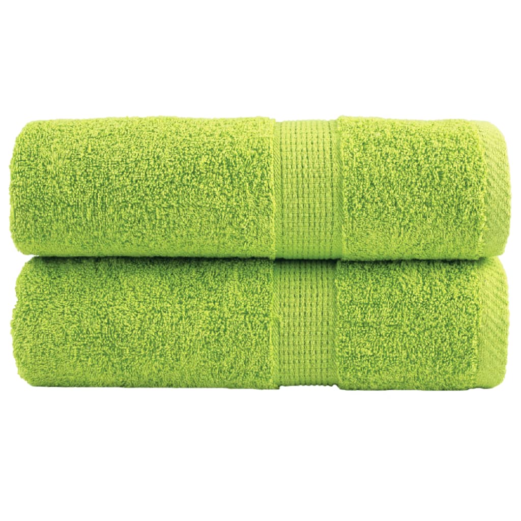 Premium-vieraspyyhkeet SOLUND 2 kpl omenanvihreä 30x50 cm 600 gsm