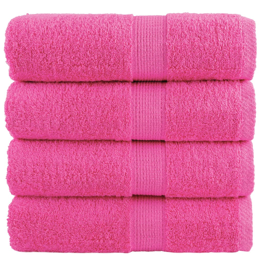 Premium-vieraspyyhkeet SOLUND 4 kpl pinkki 30x50 cm 600 gsm