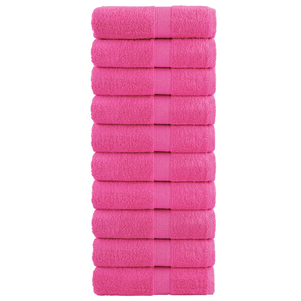 Premium-vieraspyyhkeet SOLUND 10 kpl pinkki 30x50 cm 600 gsm
