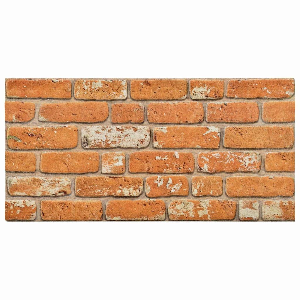 Seinäpaneelit 10 pcs Tiili 100 x 50 cm EPS vaahtomuovi