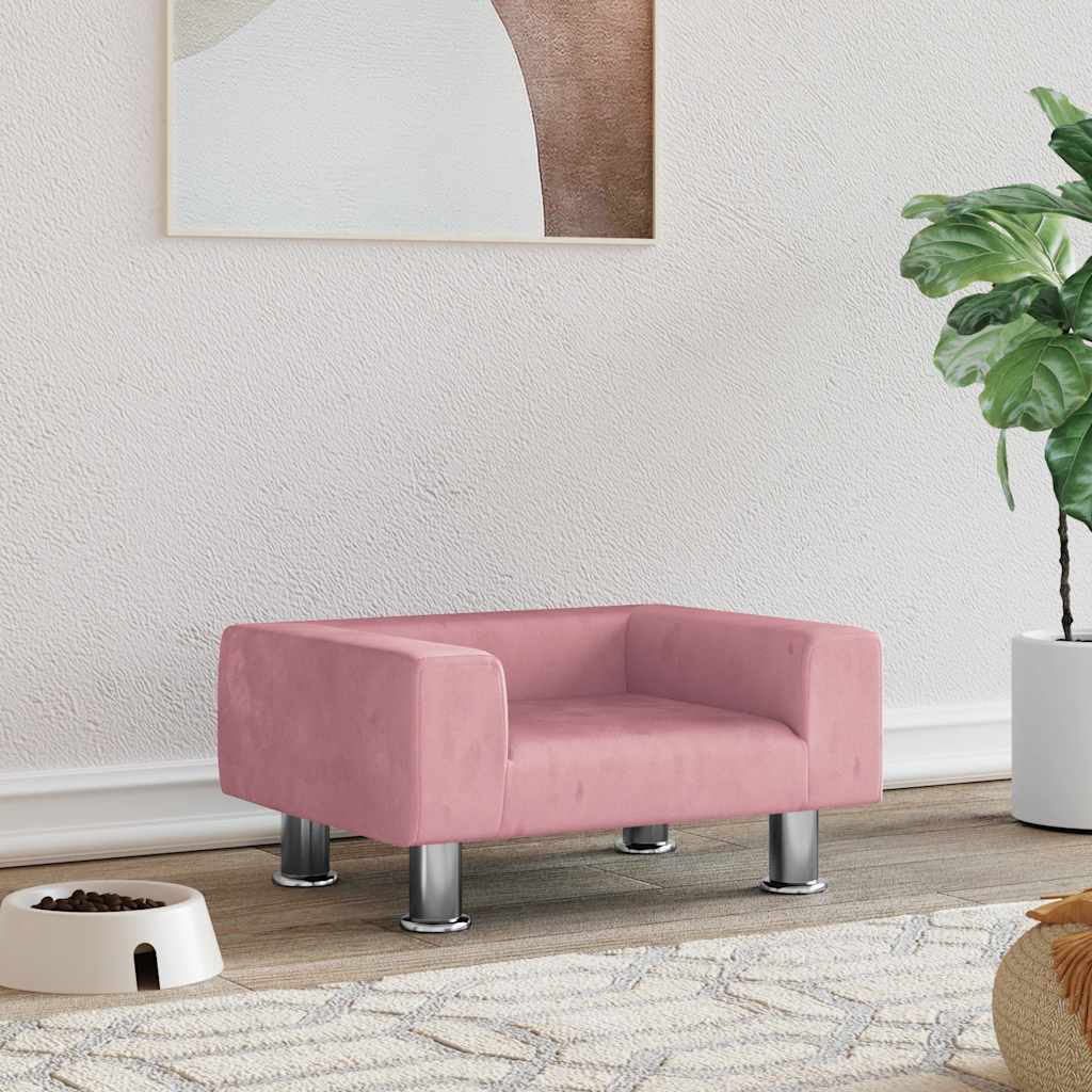 Koiranpeti Pinkki 50x40x26,5 cm Sametti