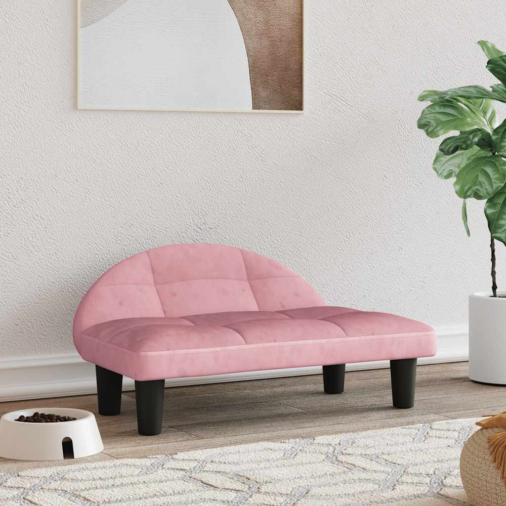 Koiranpeti pinkki 70x52x30 cm sametti