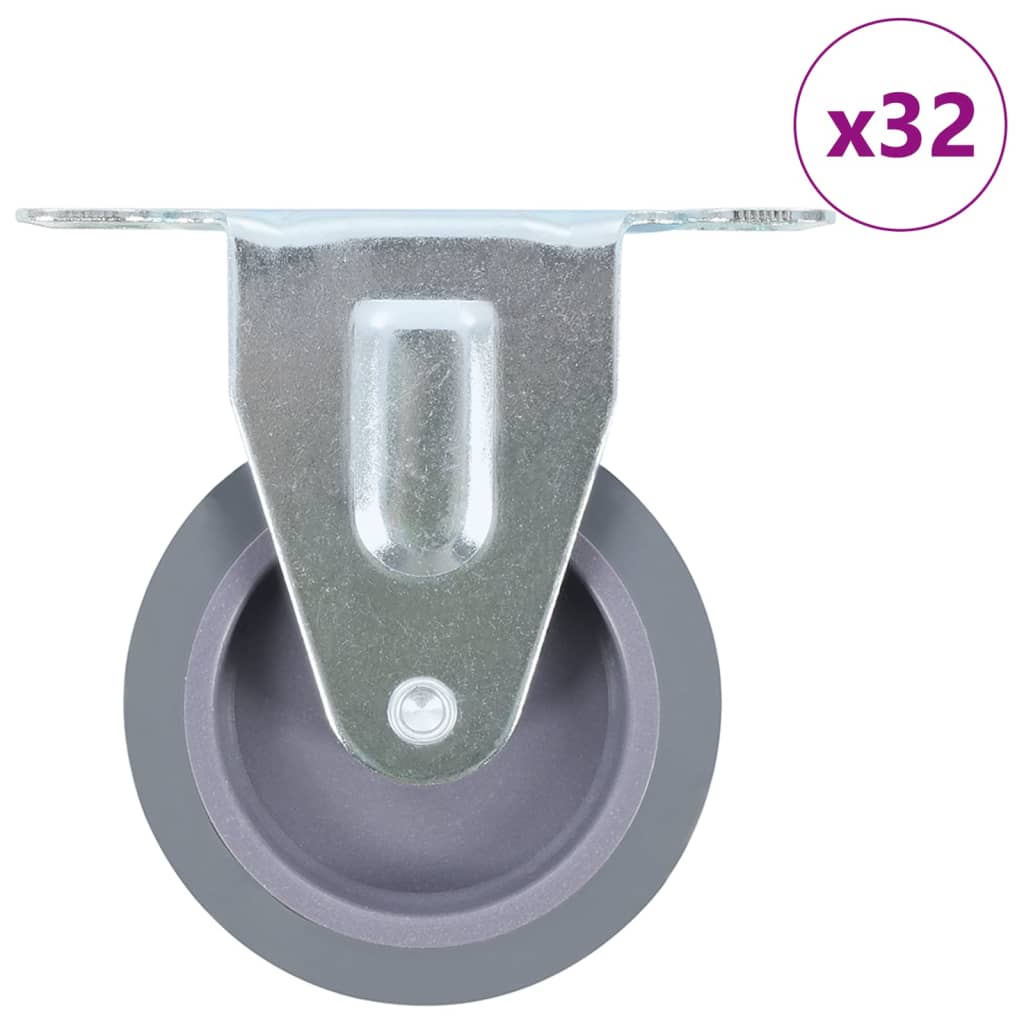 32 kpl kiinteät pyörät 75 mm