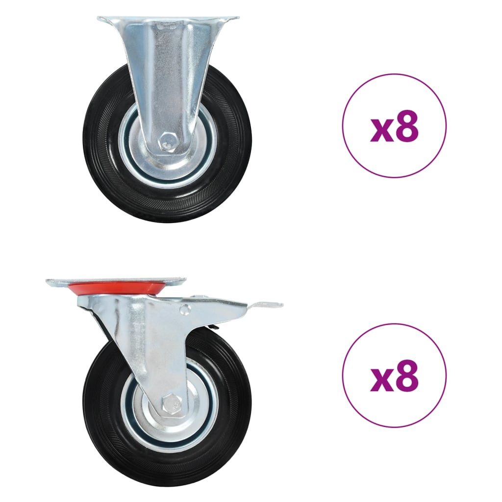 16 kpl pyörät 125 mm