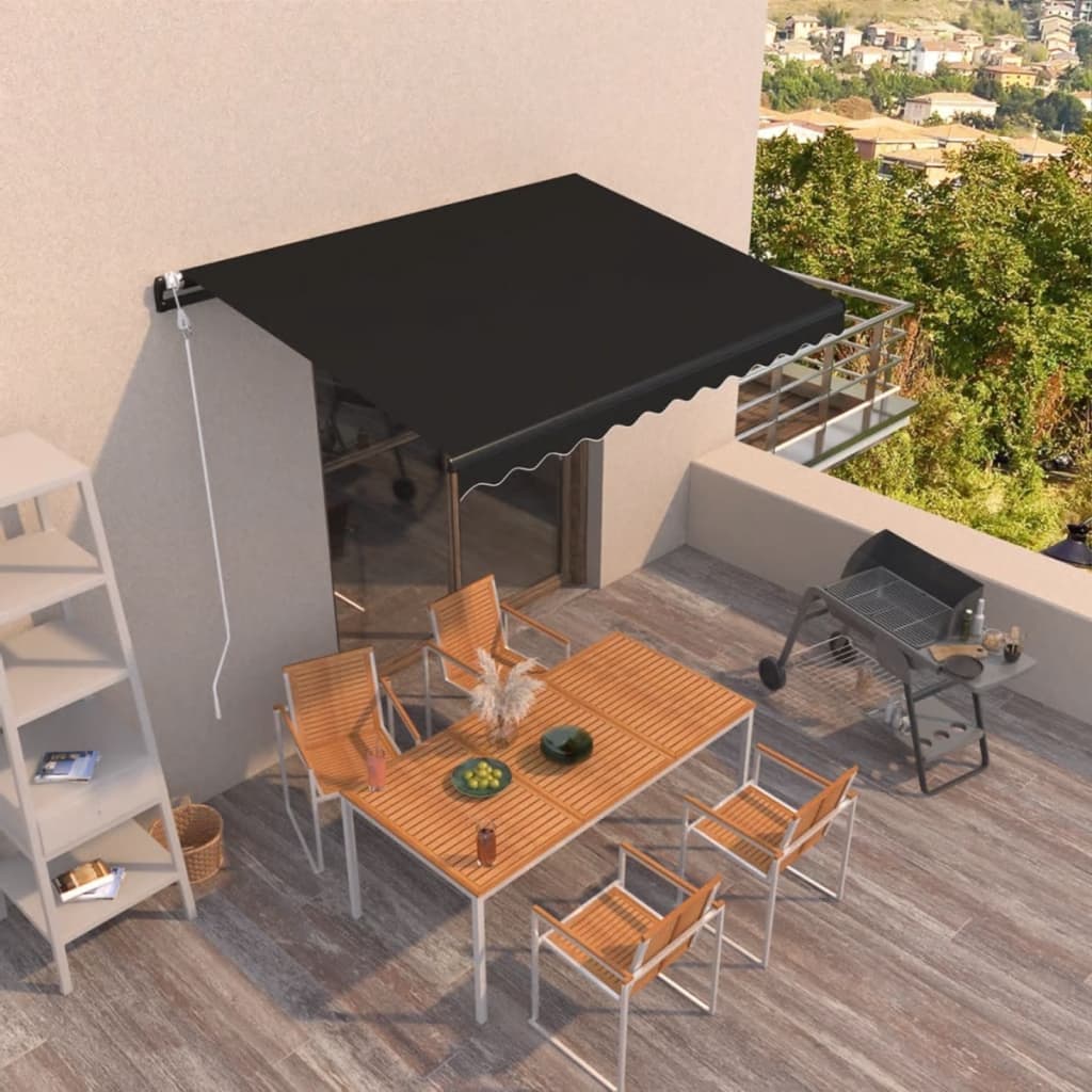 Automaattinen sisäänvedettävä markiisi 350x250 cm Antrasiitti