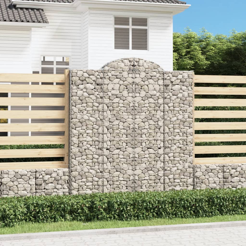 Kaarimaiset gabionkorit 25 kpl 200x50x220/240 cm galvanoitu rauta