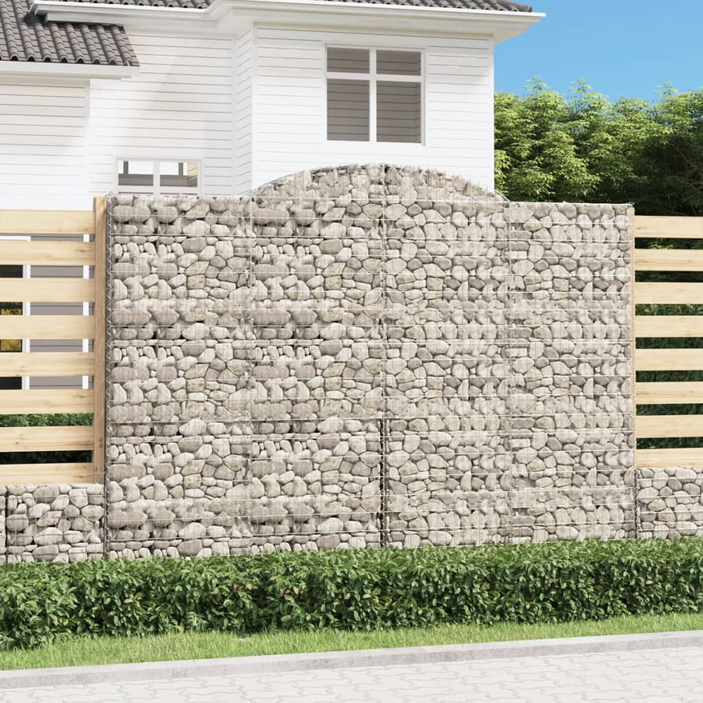 Kaarimaiset gabionkorit 15 kpl 300x50x220/240 cm galvanoitu rauta
