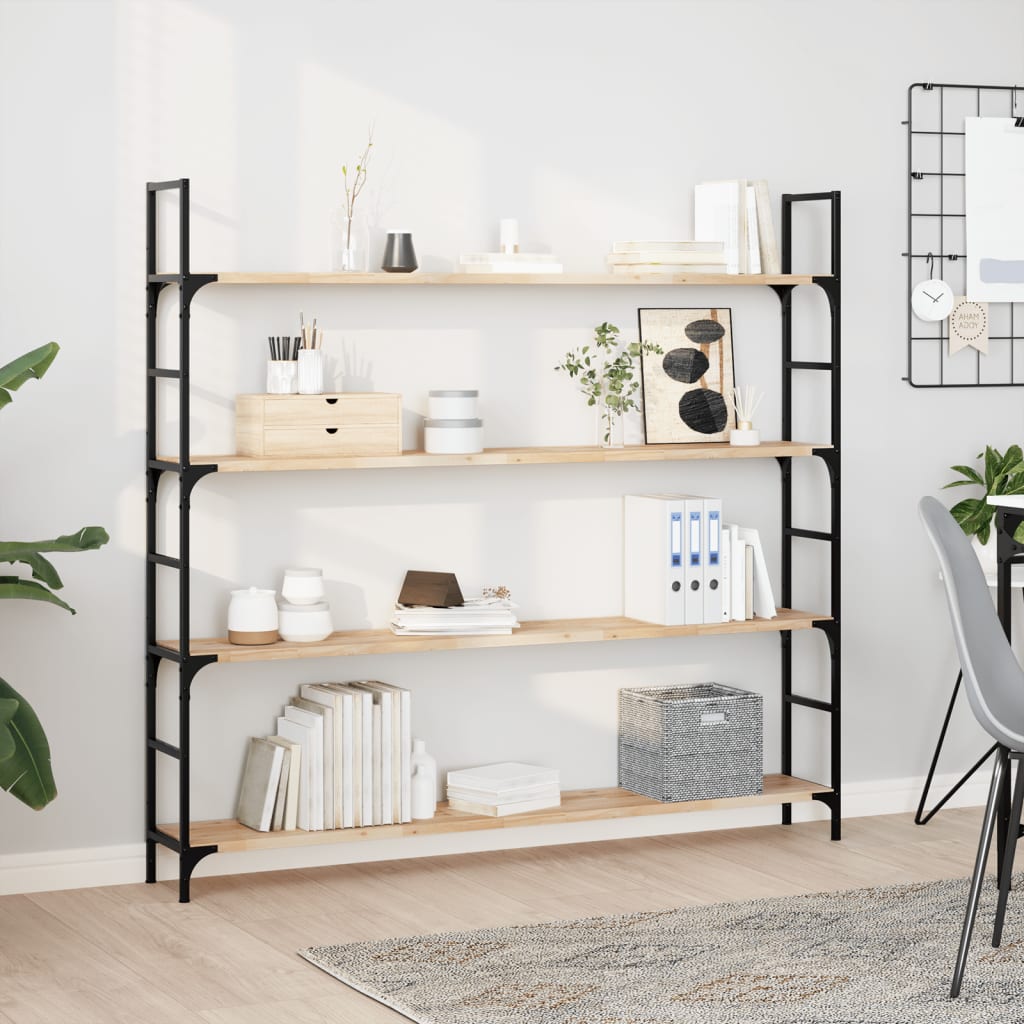 Kelluvat hyllyt 3 kpl 160x20x2 cm käsittelemätön massiivipuu akaasia