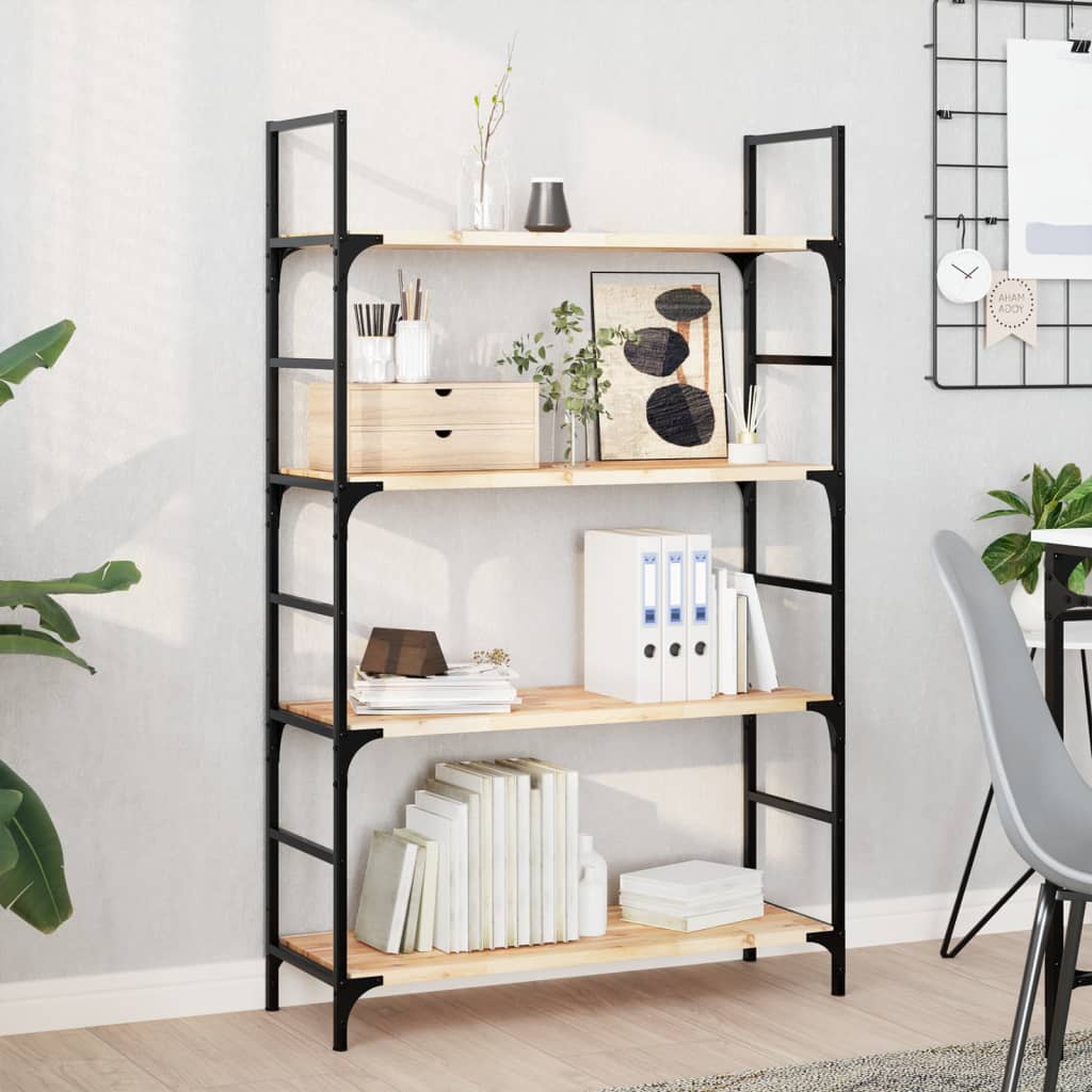 Kelluvat hyllyt 4 kpl 100x30x2 cm käsittelemätön massiivipuu akaasia