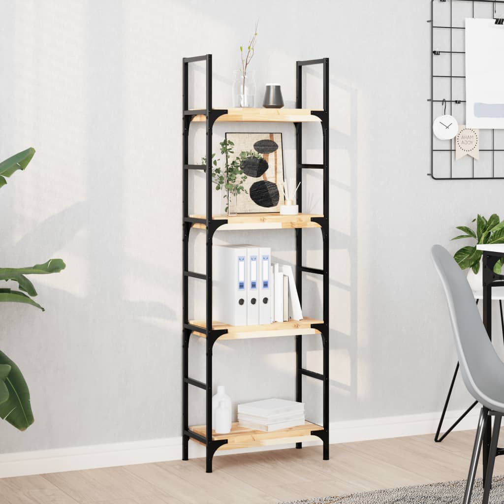 Kelluvat hyllyt 4 kpl 60x20x4 cm käsittelemätön massiivipuu akaasia