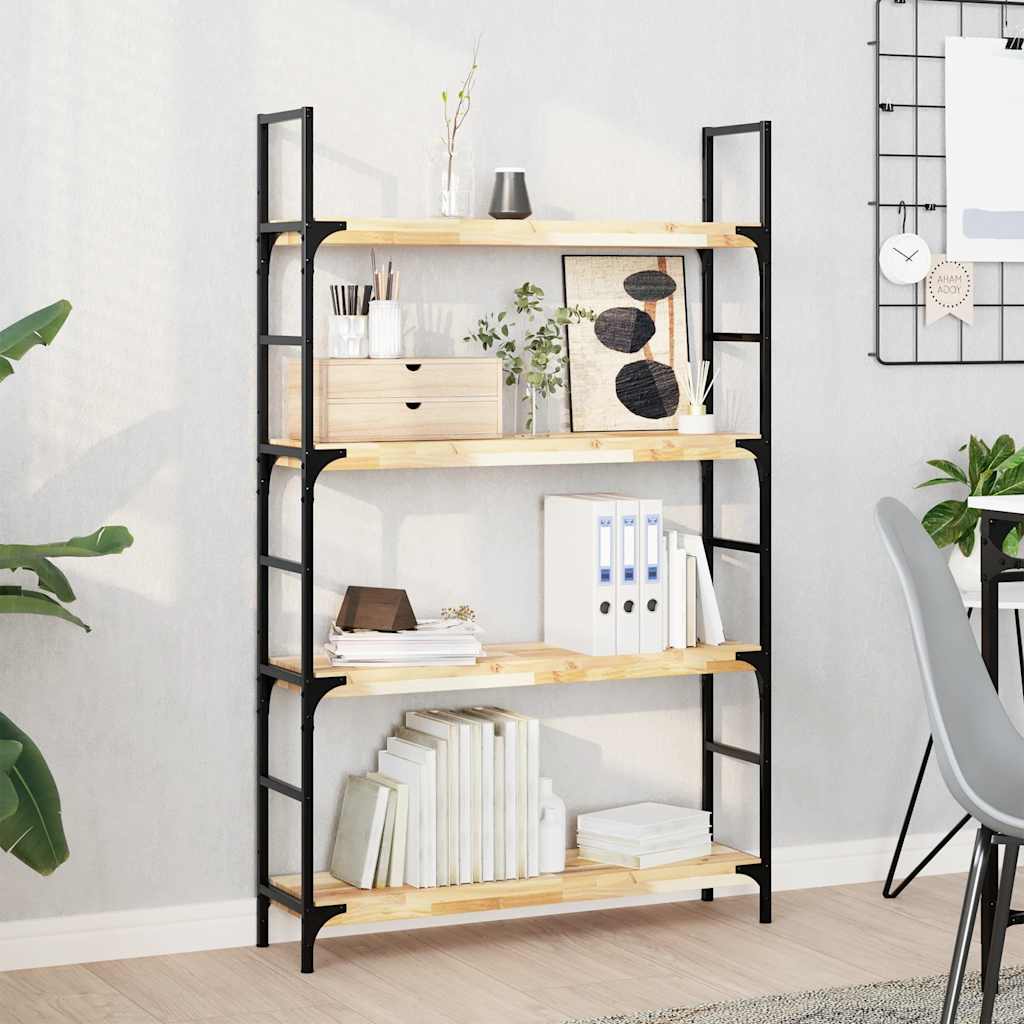 Kelluvat hyllyt 4 kpl 100x20x4 cm käsittelemätön massiivipuu akaasia
