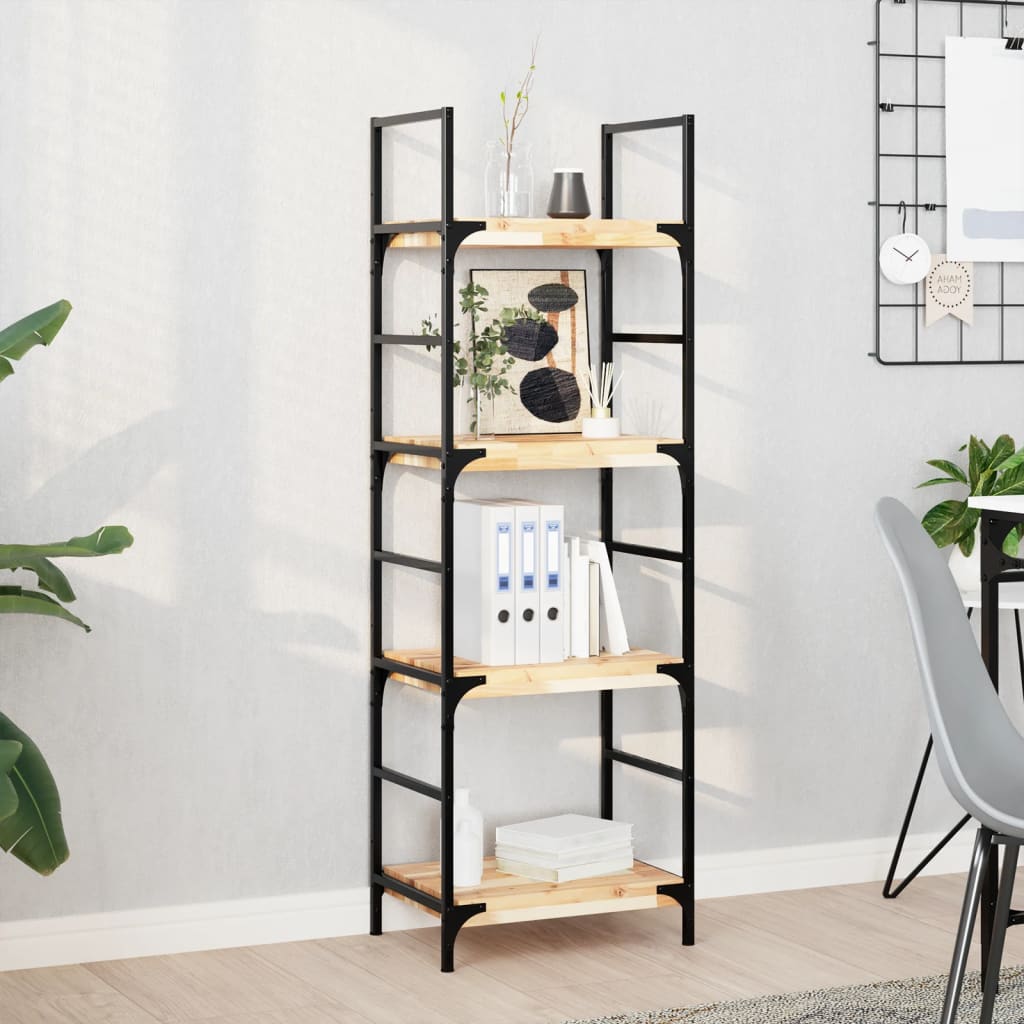 Kelluvat hyllyt 4 kpl 60x30x4 cm käsittelemätön massiivipuu akaasia