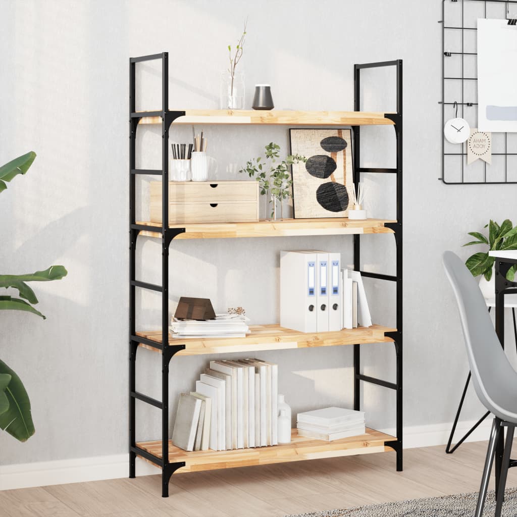 Kelluvat hyllyt 4 kpl 80x30x4 cm käsittelemätön massiivipuu akaasia