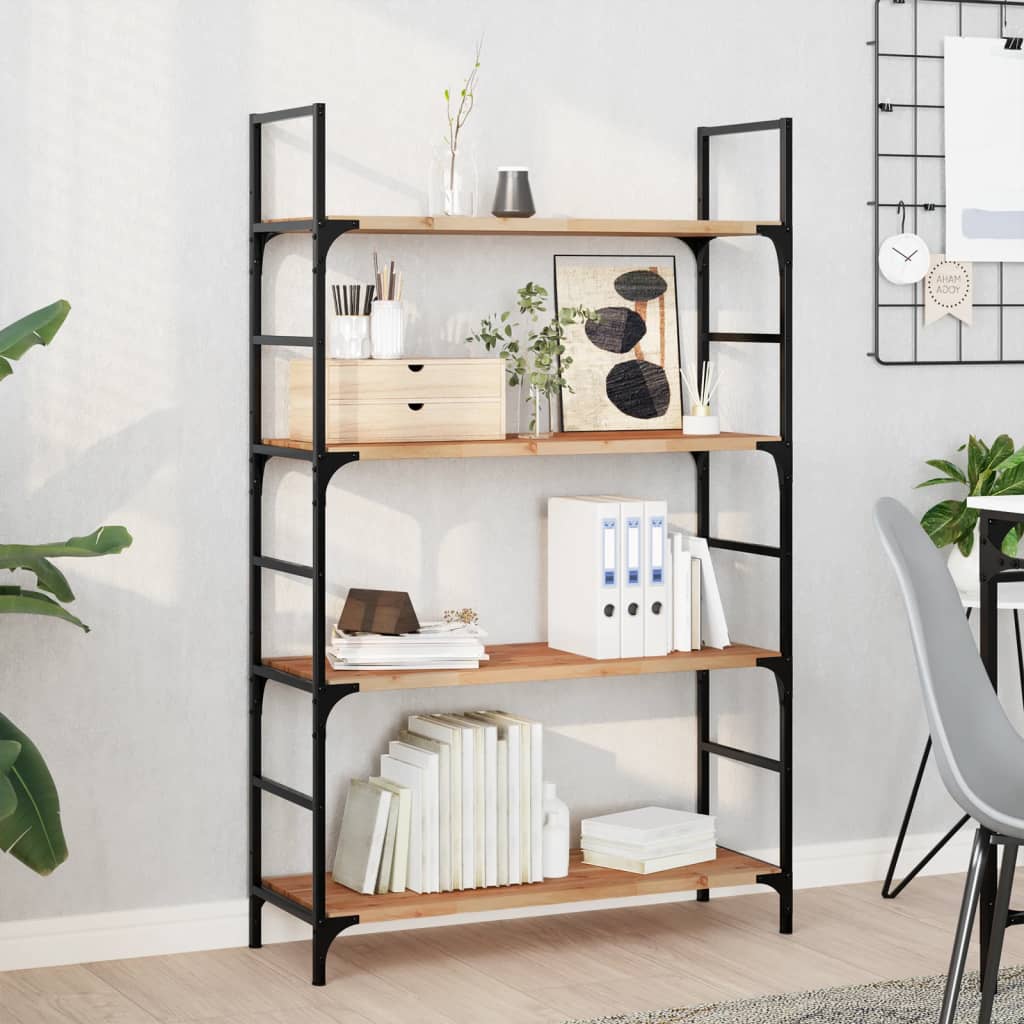 Kelluvat hyllyt 4 kpl 100x30x2 cm öljytty massiivipuu akaasia