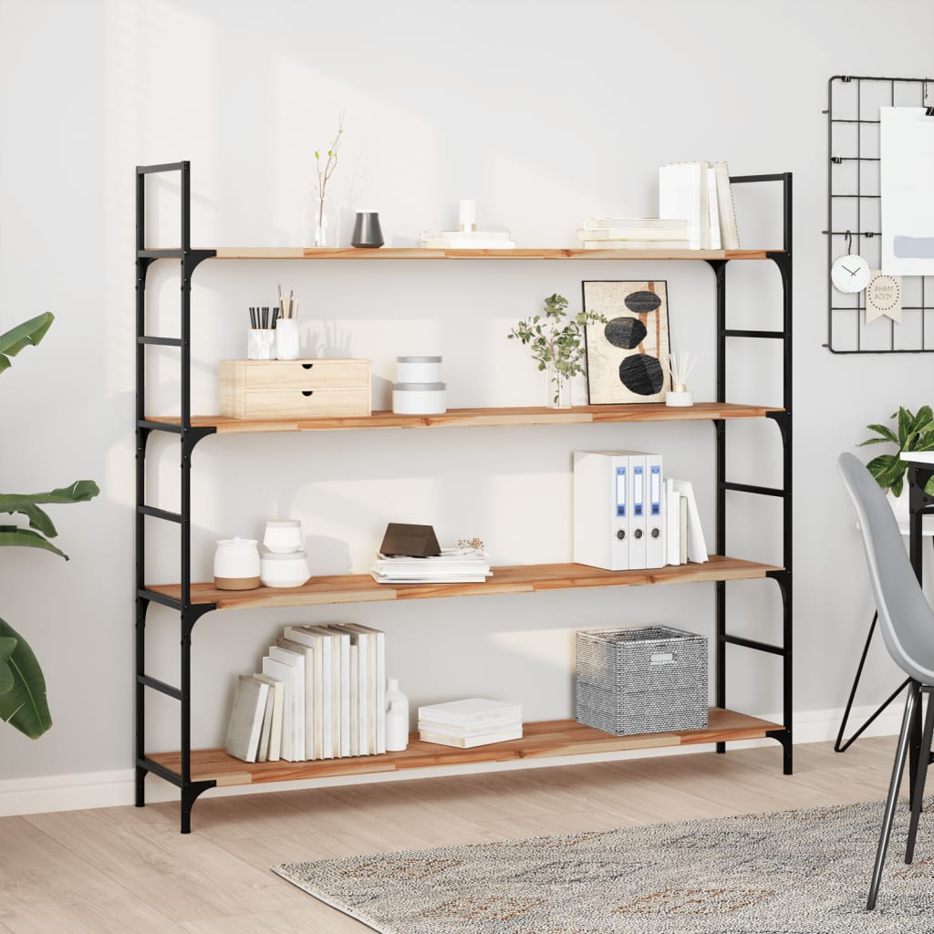 Kelluvat hyllyt 3 kpl 120x30x2 cm öljytty massiivipuu akaasia