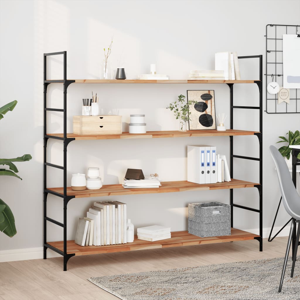 Kelluvat hyllyt 3 kpl 120x40x2 cm öljytty massiivipuu akaasia