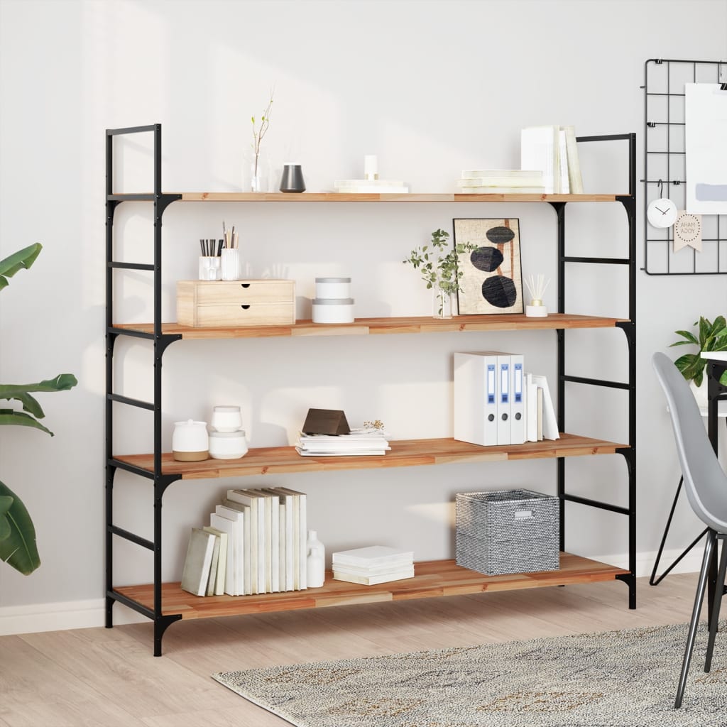 Kelluvat hyllyt 4 kpl 160x40x2 cm öljytty massiivipuu akaasia