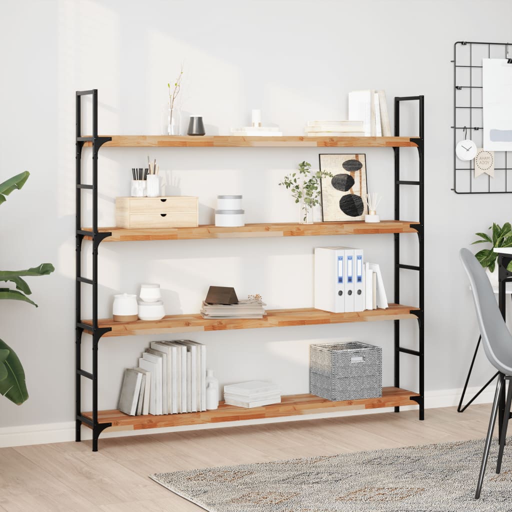 Kelluvat hyllyt 3 kpl 120x20x4 cm öljytty massiivipuu akaasia