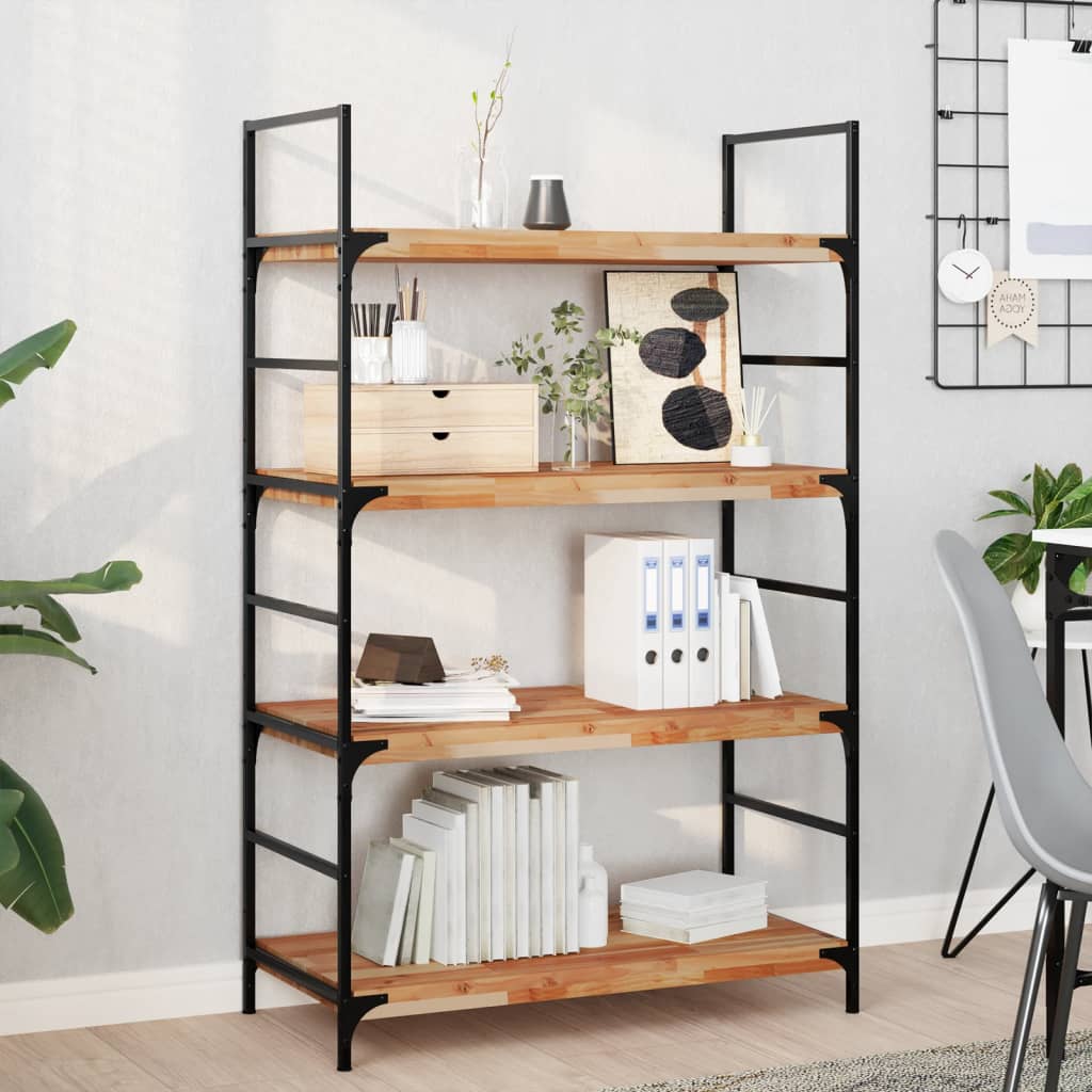 Kelluvat hyllyt 2 kpl 80x40x4 cm öljytty massiivipuu akaasia
