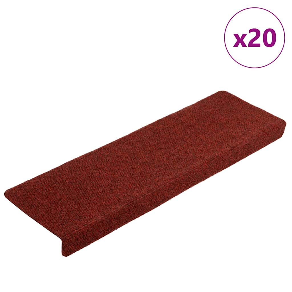 Porrasmatot itseliimautuvat 20 kpl 65x21x4 cm viininpunainen suorakaiteen muotoinen reuna