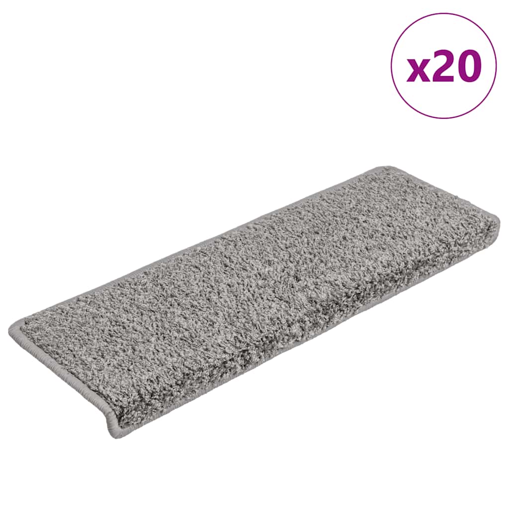 Portaiden matot 20 kpl 65x21x4 cm harmaa suorakaiteen muotoinen reuna