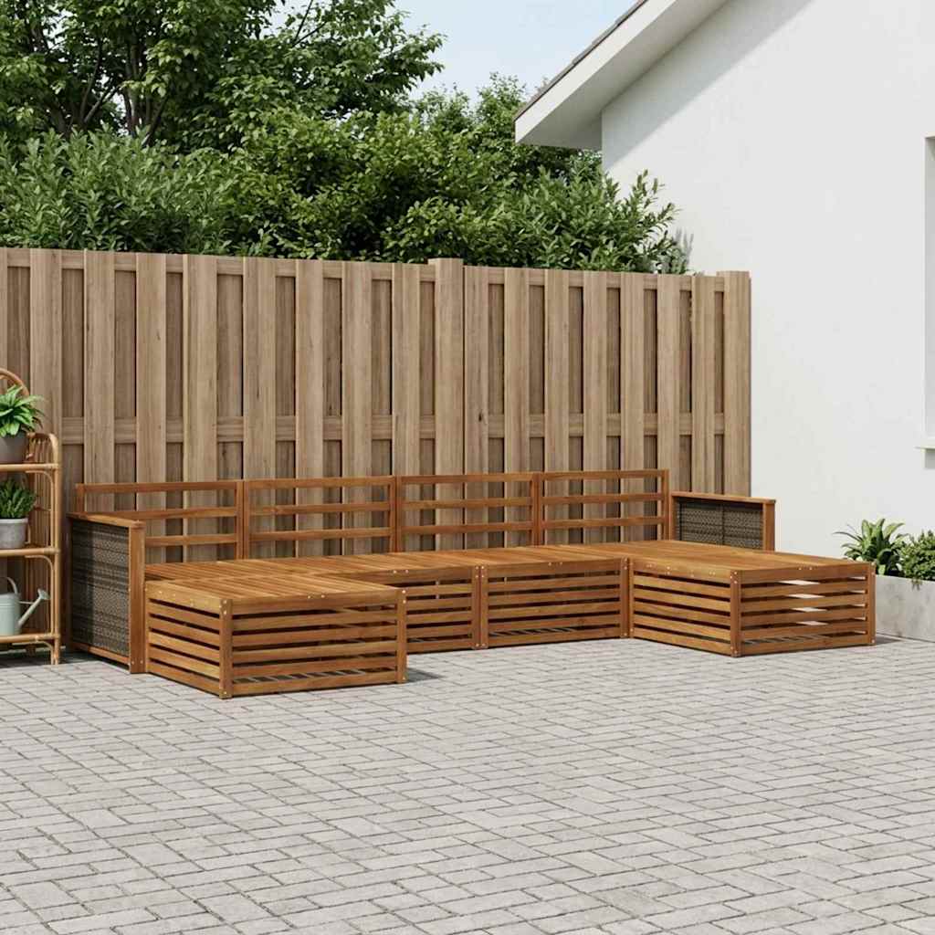Sohvasarjat 6 pcs Tiheä akasiapuu