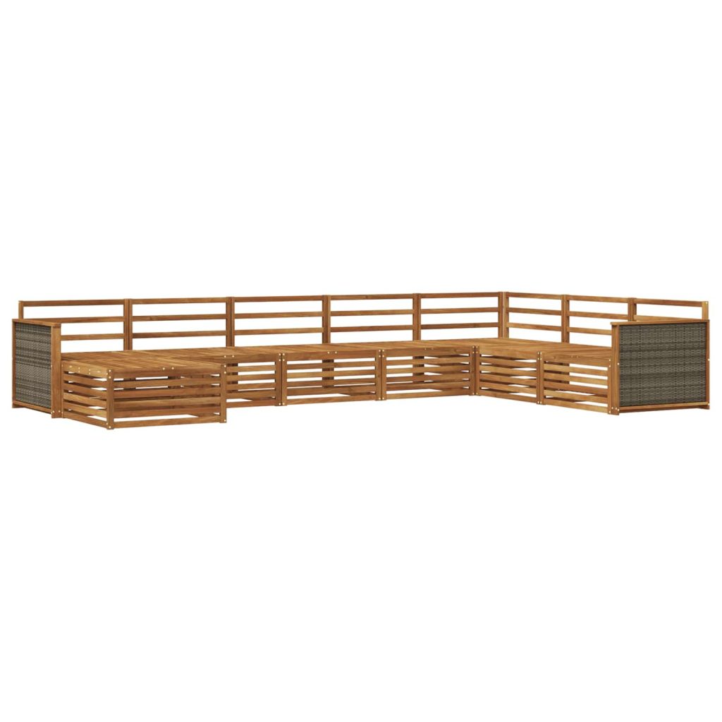Ulkosohvakokoelma 8 pcs Luonnollinen