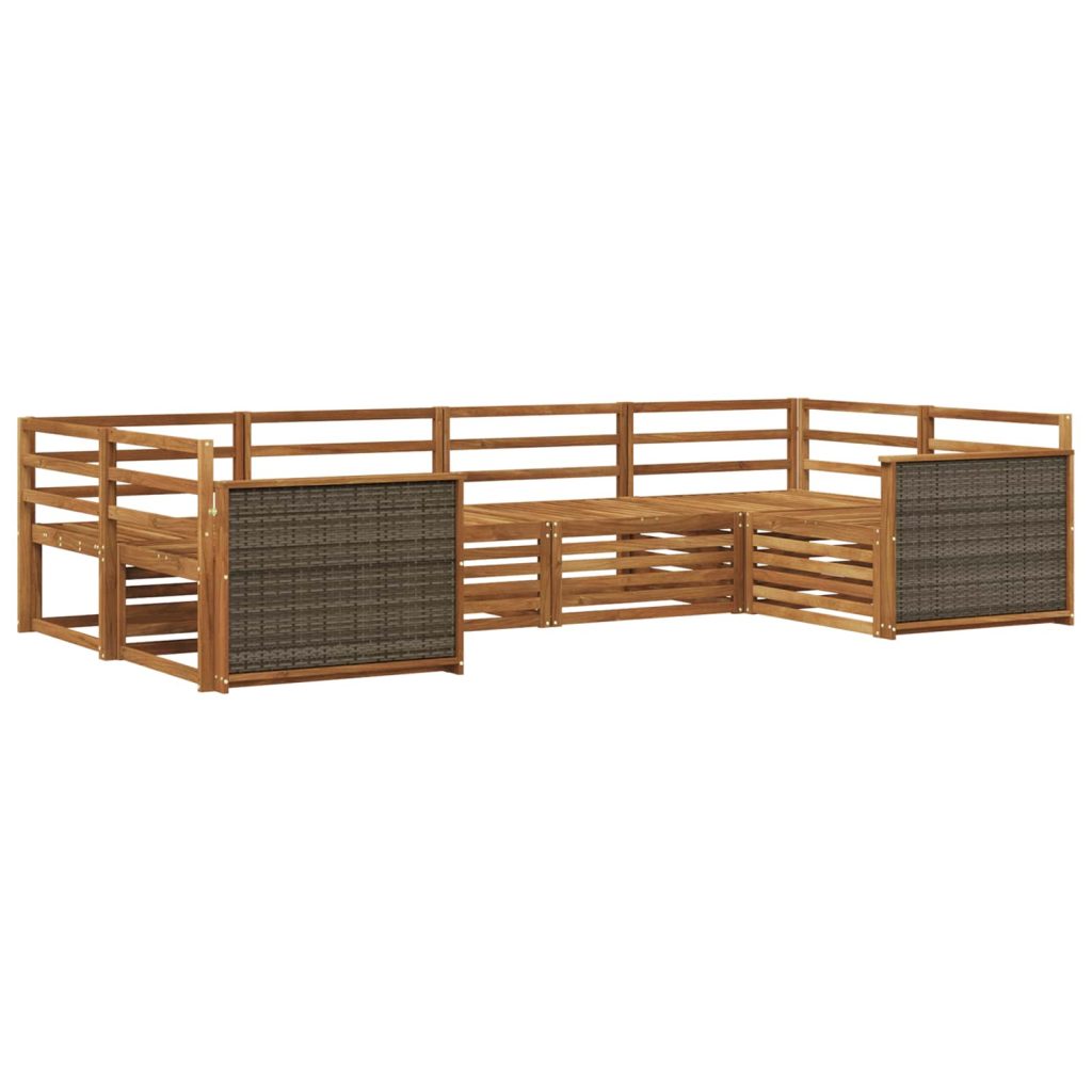 Ulkosohvakokoelma 6 pcs Luonnollinen