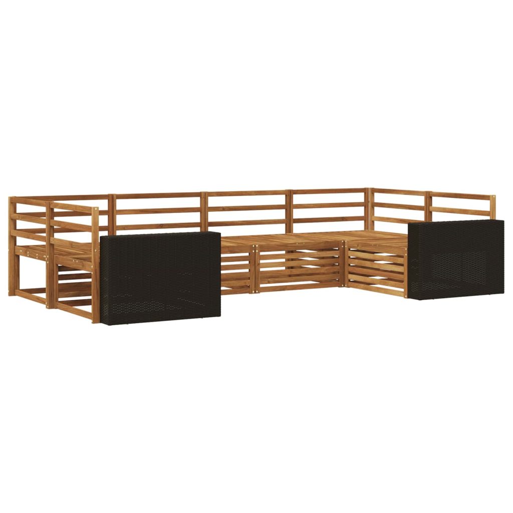 Ulkosohvakokoelma 6 pcs Luonnollinen