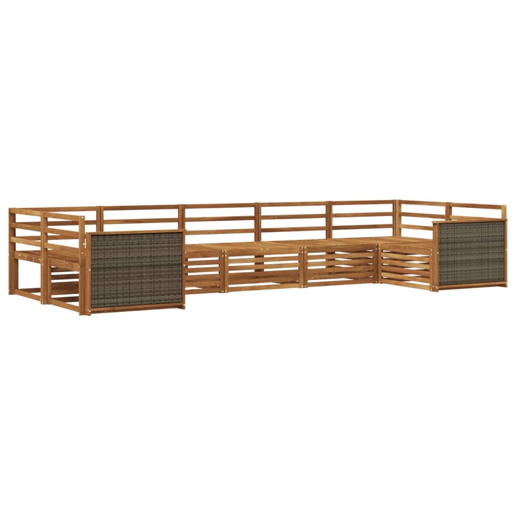 Ulkosohvakokoelma 7 pcs Luonnollinen