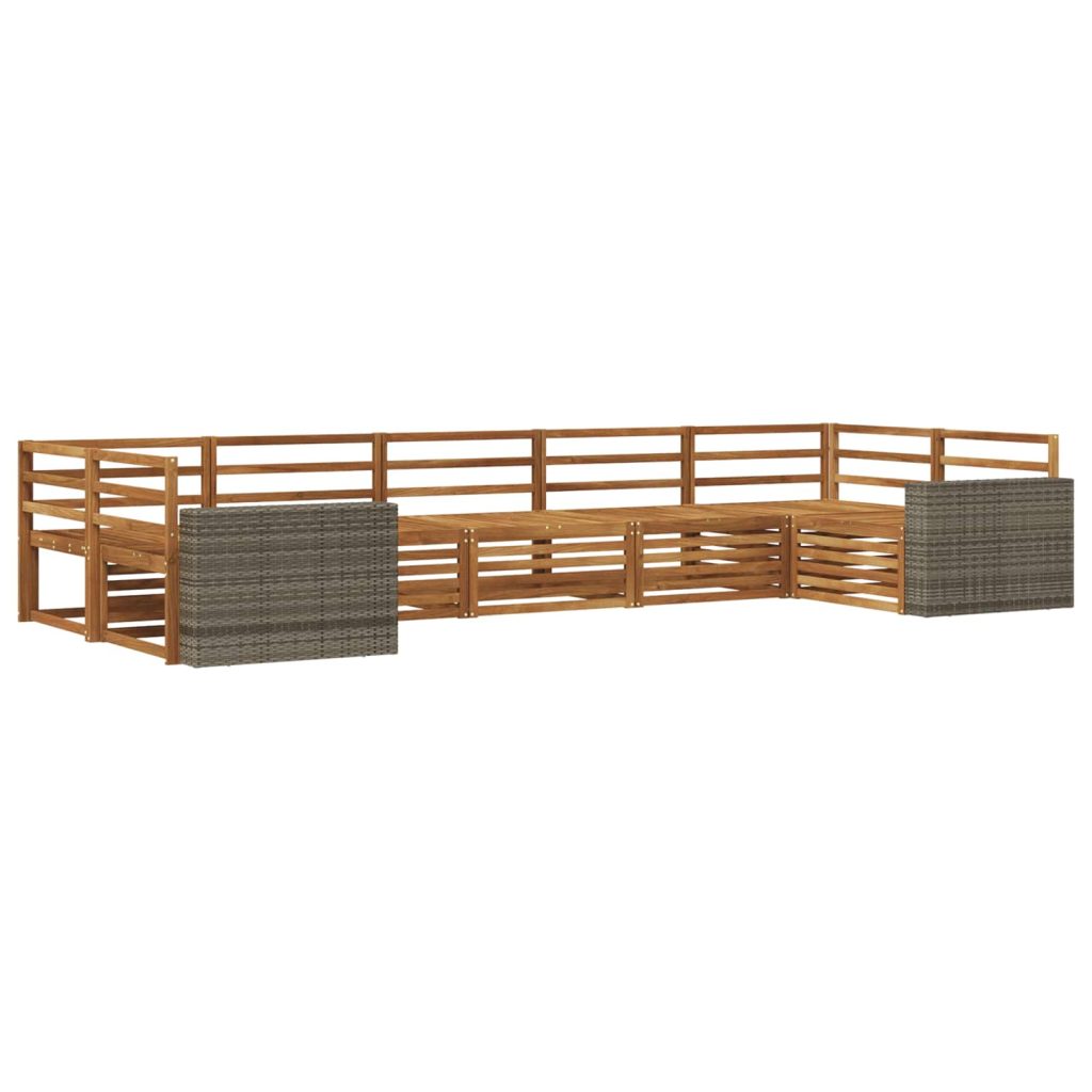 Ulkosohvakokoelma 7 pcs Luonnollinen