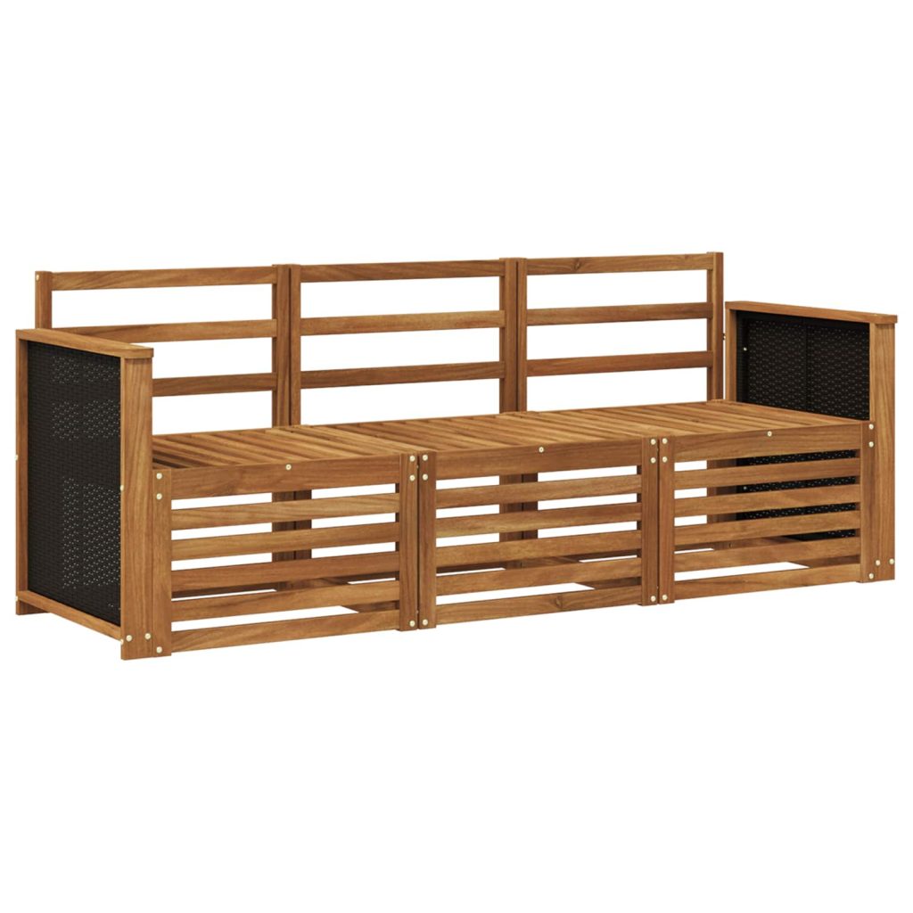 Sohvasarjat 3 pcs Tiheä akasiapuu