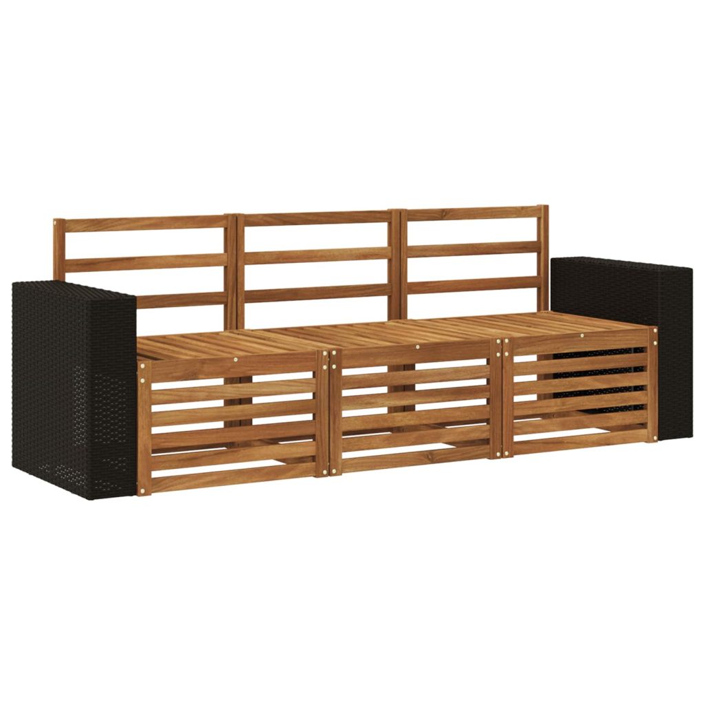 Sohvasarjat 3 pcs Tiheä akasiapuu