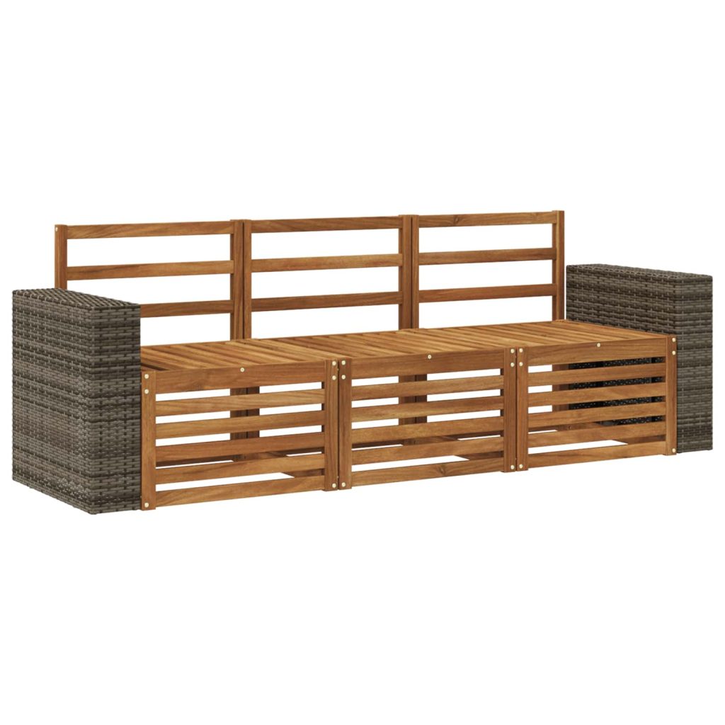 Sohvasarjat 3 pcs Tiheä akasiapuu