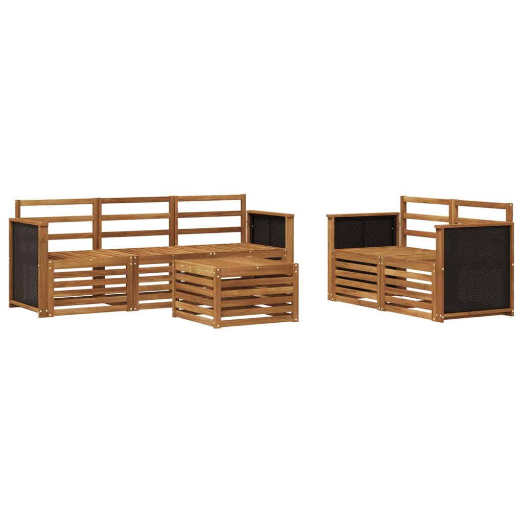 Sohvasarjat 6 pcs Tiheä akasiapuu