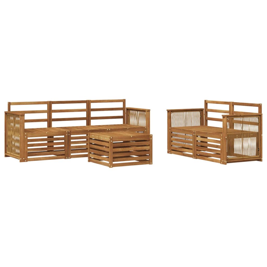 Sohvasarjat 6 pcs Tiheä akasiapuu