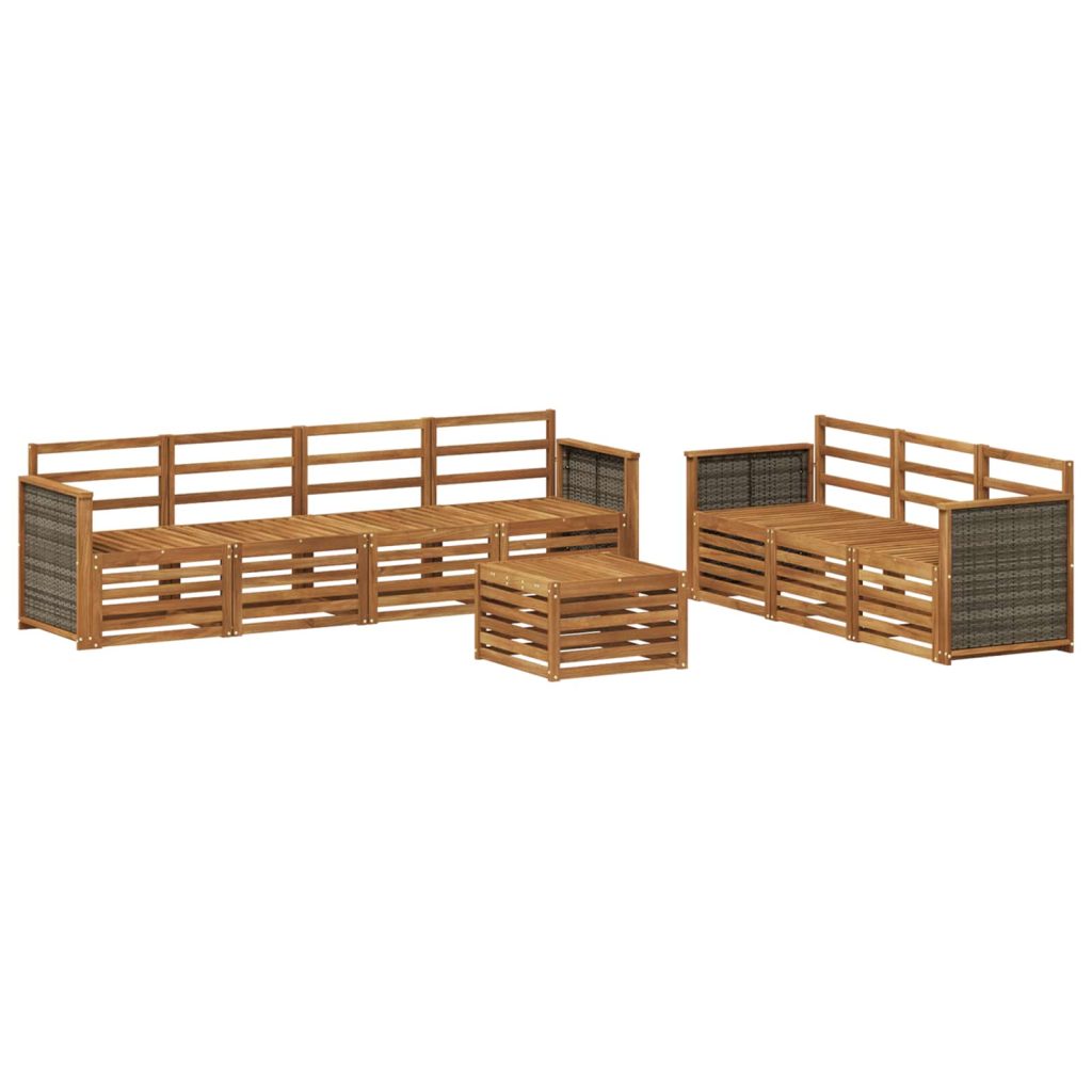 Sohvasarjat 8 pcs Tiheä akasiapuu