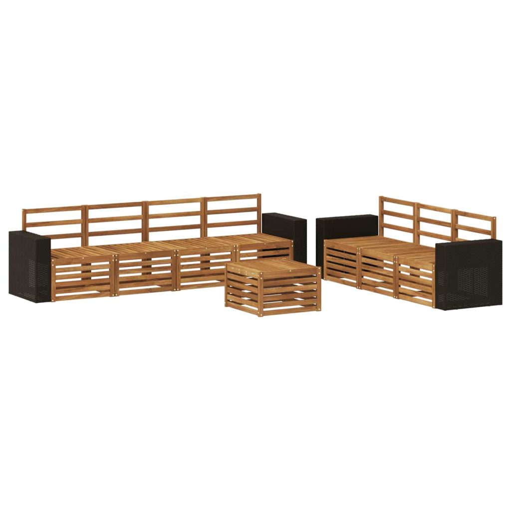 Sohvasarjat 8 pcs Tiheä akasiapuu
